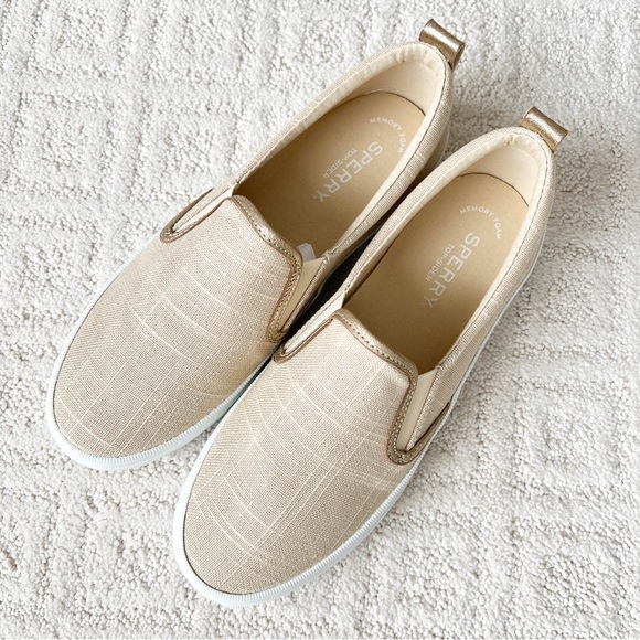 NWT Sperry Women’s Creat Twin Gore Ivory Slip Ons - 7.5 - Picture 11 of 16